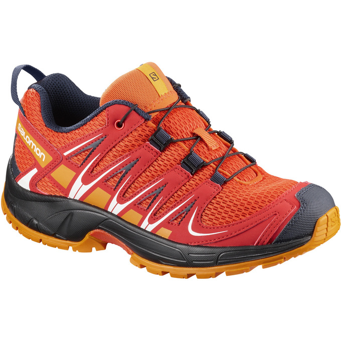 SALOMON XA PRO 3D J Philippines - Kids' Trail Running Shoes - Orange/Black | 065423-DIH